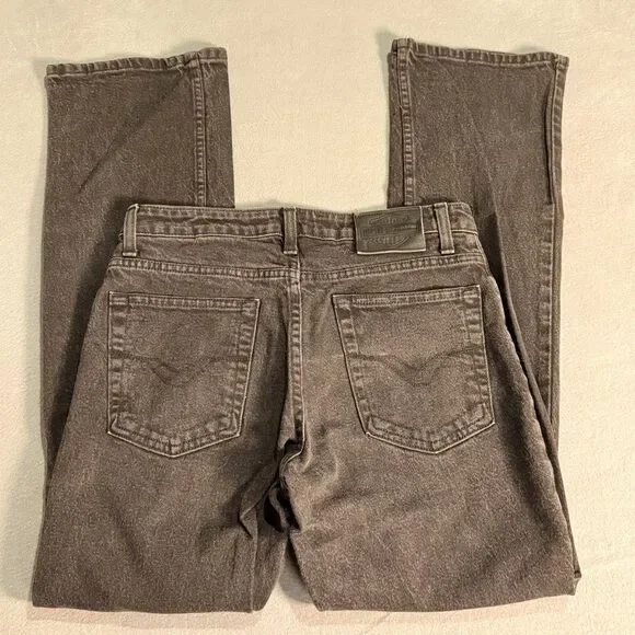 Harley-Davidson Black Bootcut Faded Jeans Moto Vintage Style Denim‎ 90s Y2K Sz 8 - Picture 4 of 9